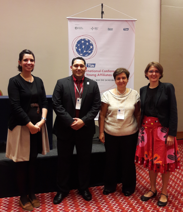 Juliana Trajano (Elsevier Foundation), Oscar Reys (ICSU-ROLAC), Silvia Barros (IUTOX EC) and Charlotte Grawitz (EURAXESS) 